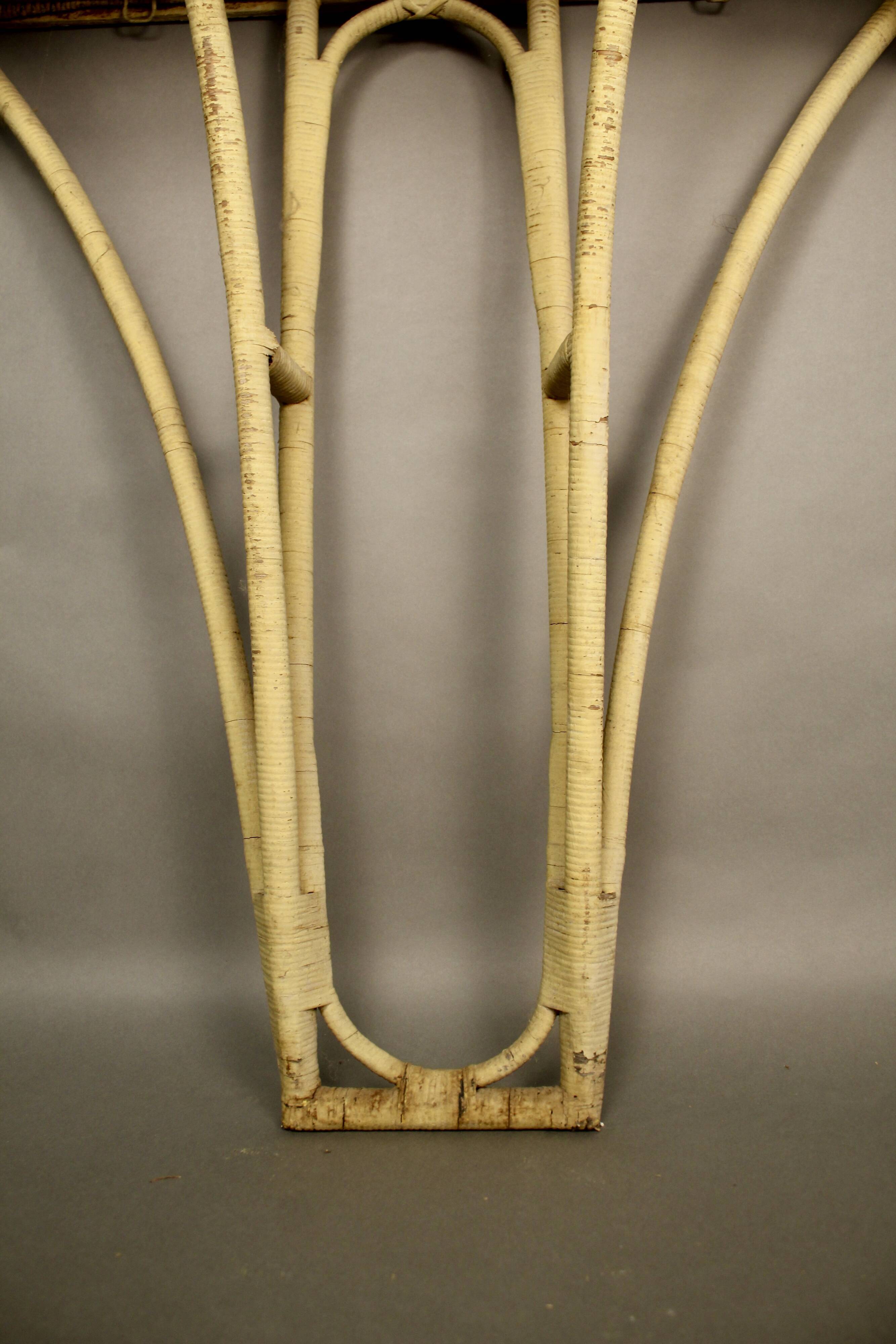 Vintage Rattan Wall Console