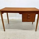 Danish Petite Teak & Beech Desk, 1950s.