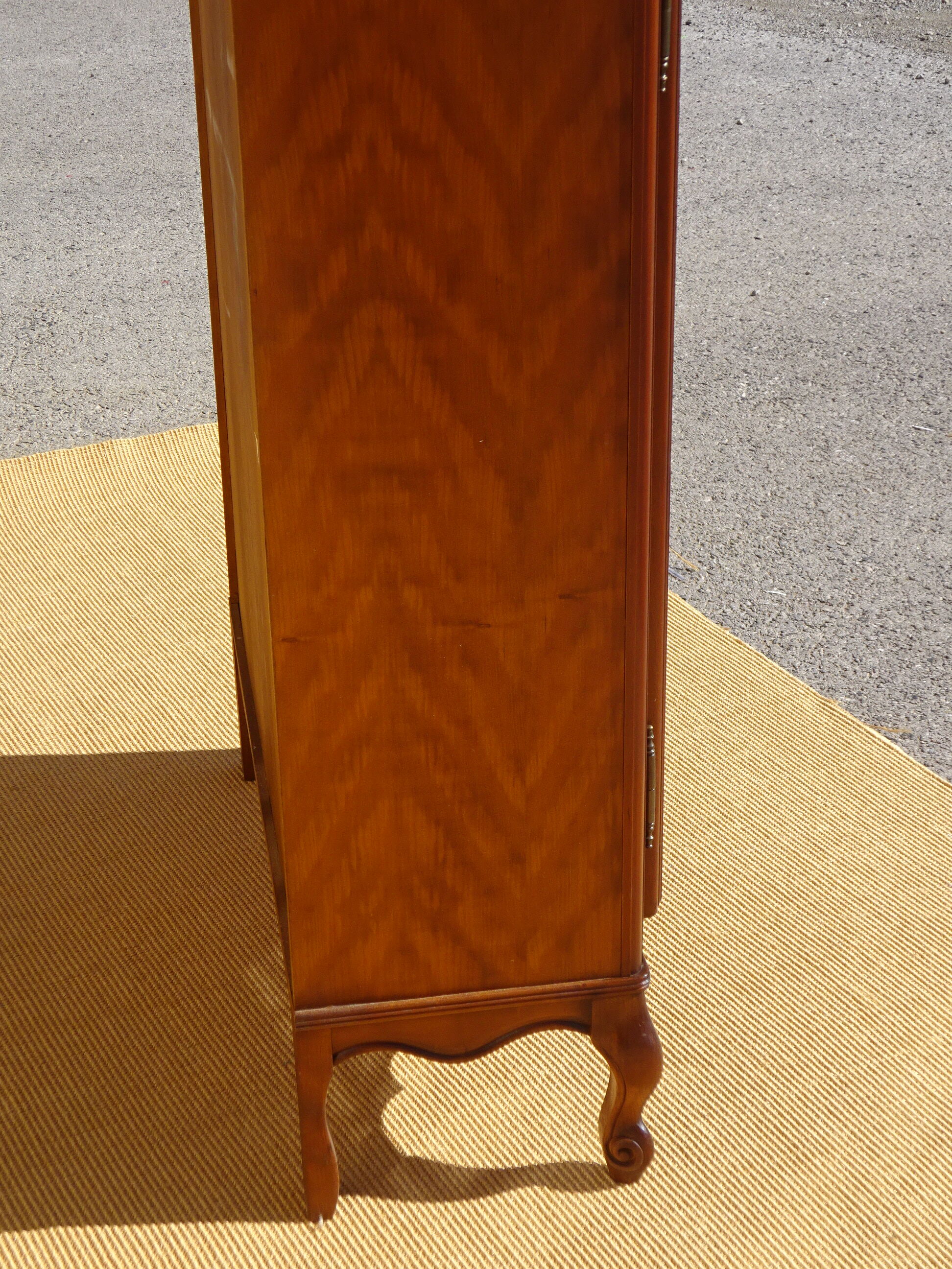 Shallow cherry wood showcase, Louis XV style
