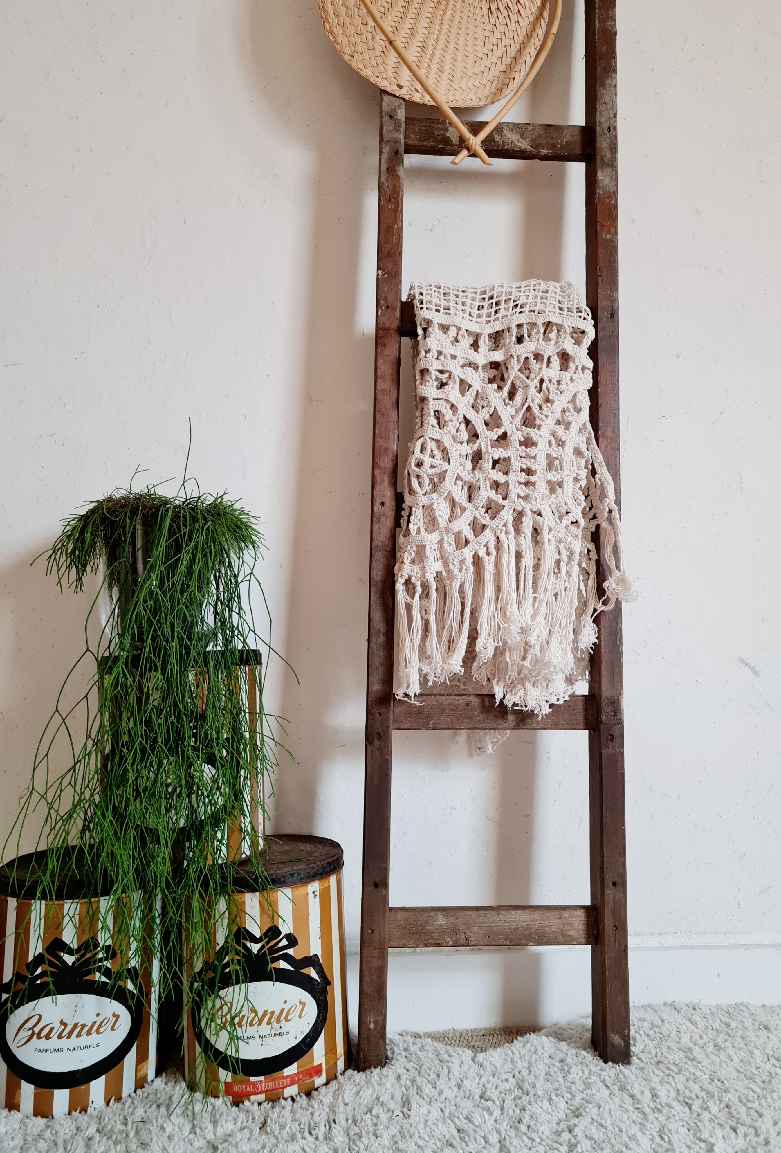 Old wooden scale right and painting presence