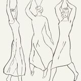 Pierre boncompain the three graces 1990 lithograph