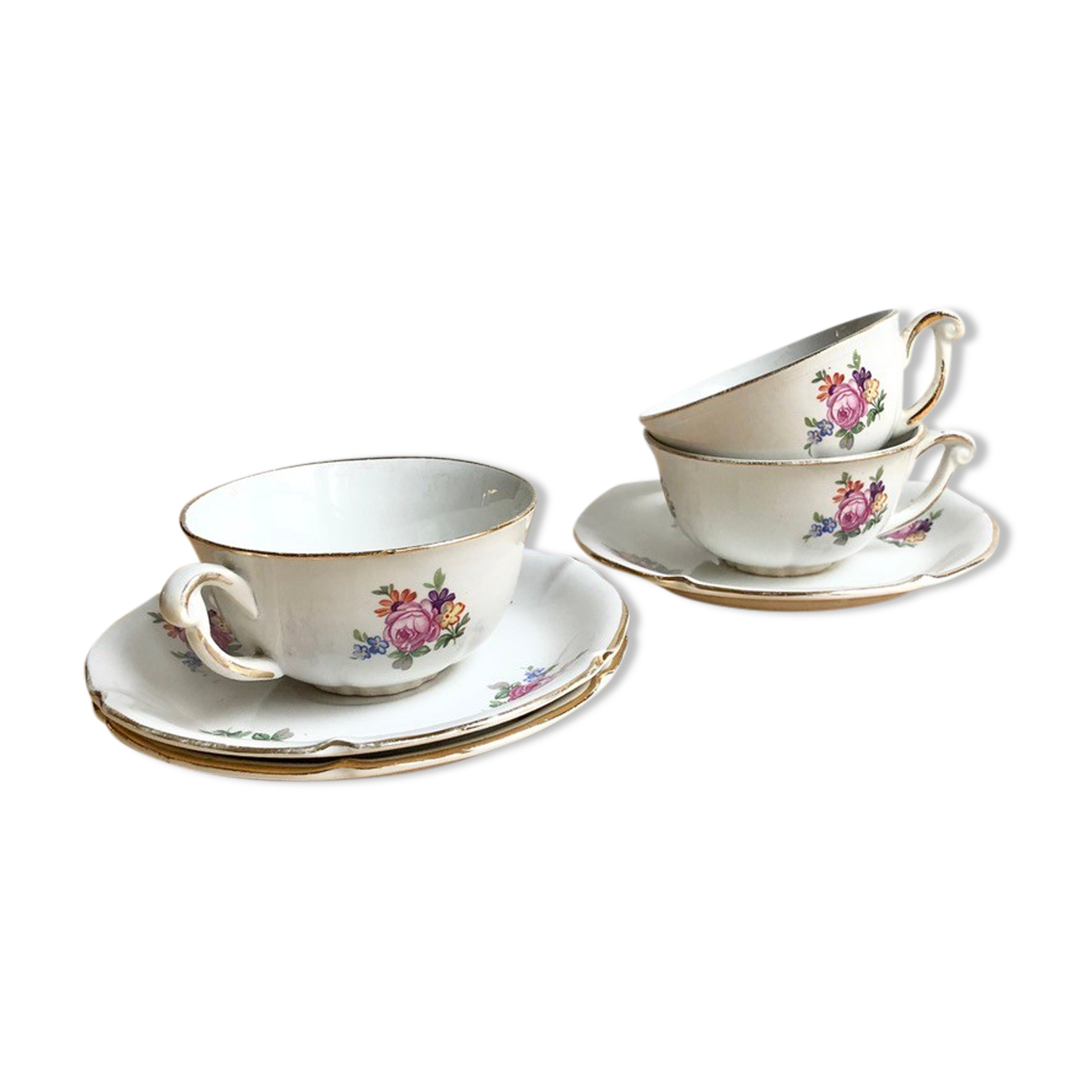 Vintage Saint-Amand Trio Cups