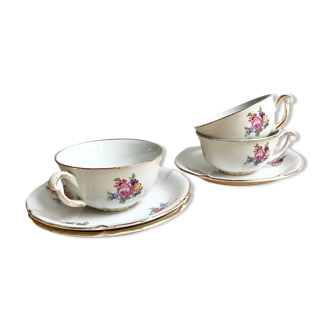 Trio tasses vintage Saint-Amand