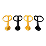 4 vintage coat hooks, vintage interior, 70's