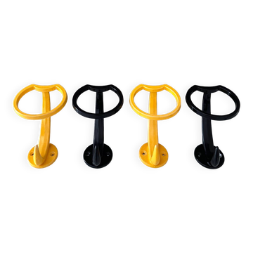 4 vintage coat hooks, vintage interior, 70's