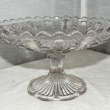 Cup on feet molded glass old compote bowl