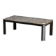 Fossil stone and chrome metal coffee table, Fossile Collection, Switzerland, circa 1980.