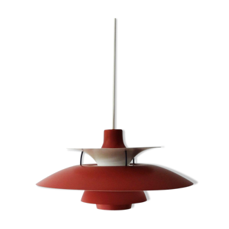 Suspension vintage pH5 rouge Poul Henningsen Louis Poulsen