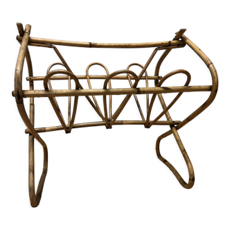 Rattan magazine rack