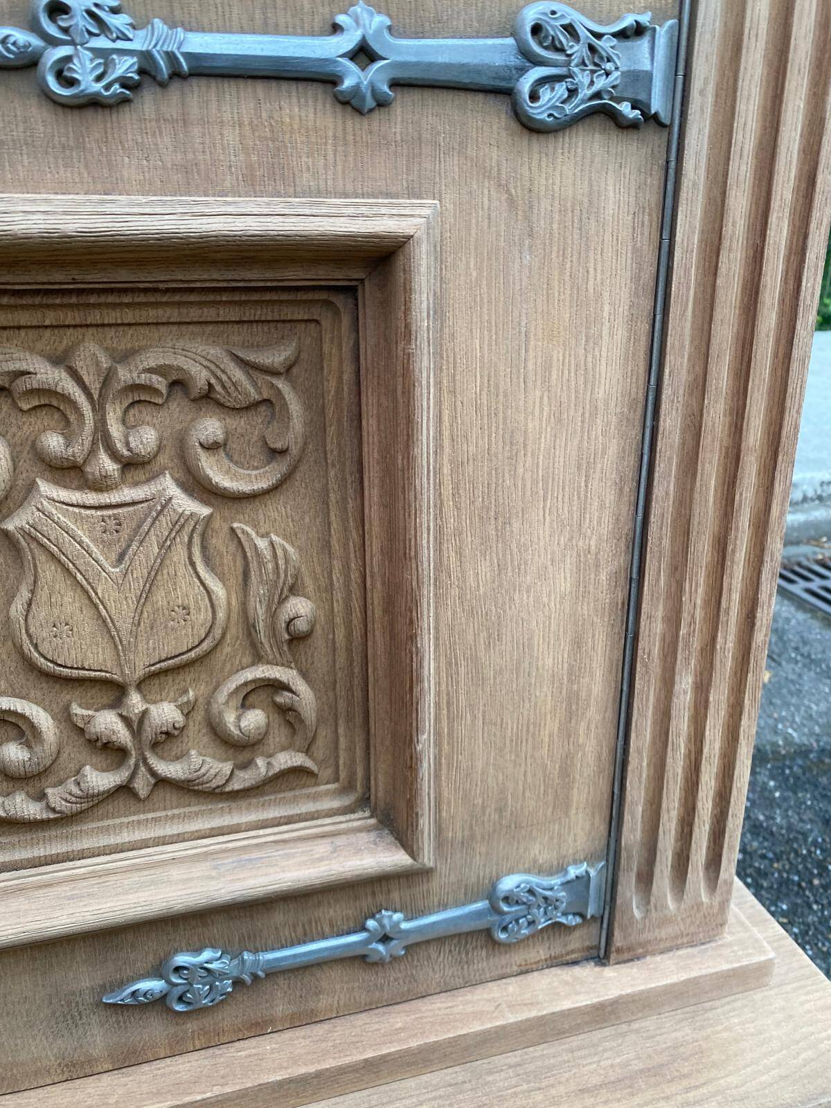 Buffet armoire renaissance espagnole rénovée en chêne 1930