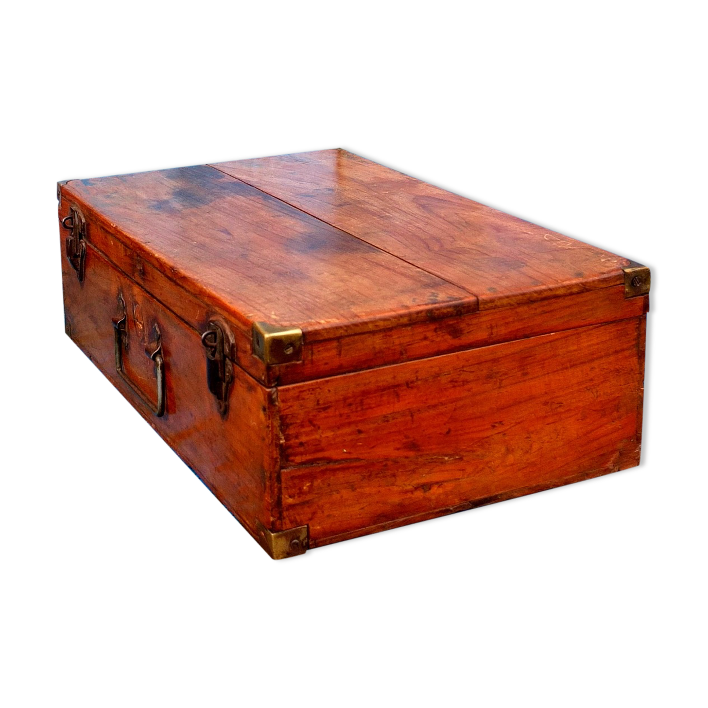 Antique indian wooden suitcase