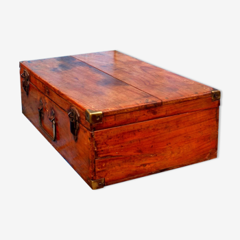 Antique indian wooden suitcase
