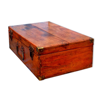 Antique indian wooden suitcase