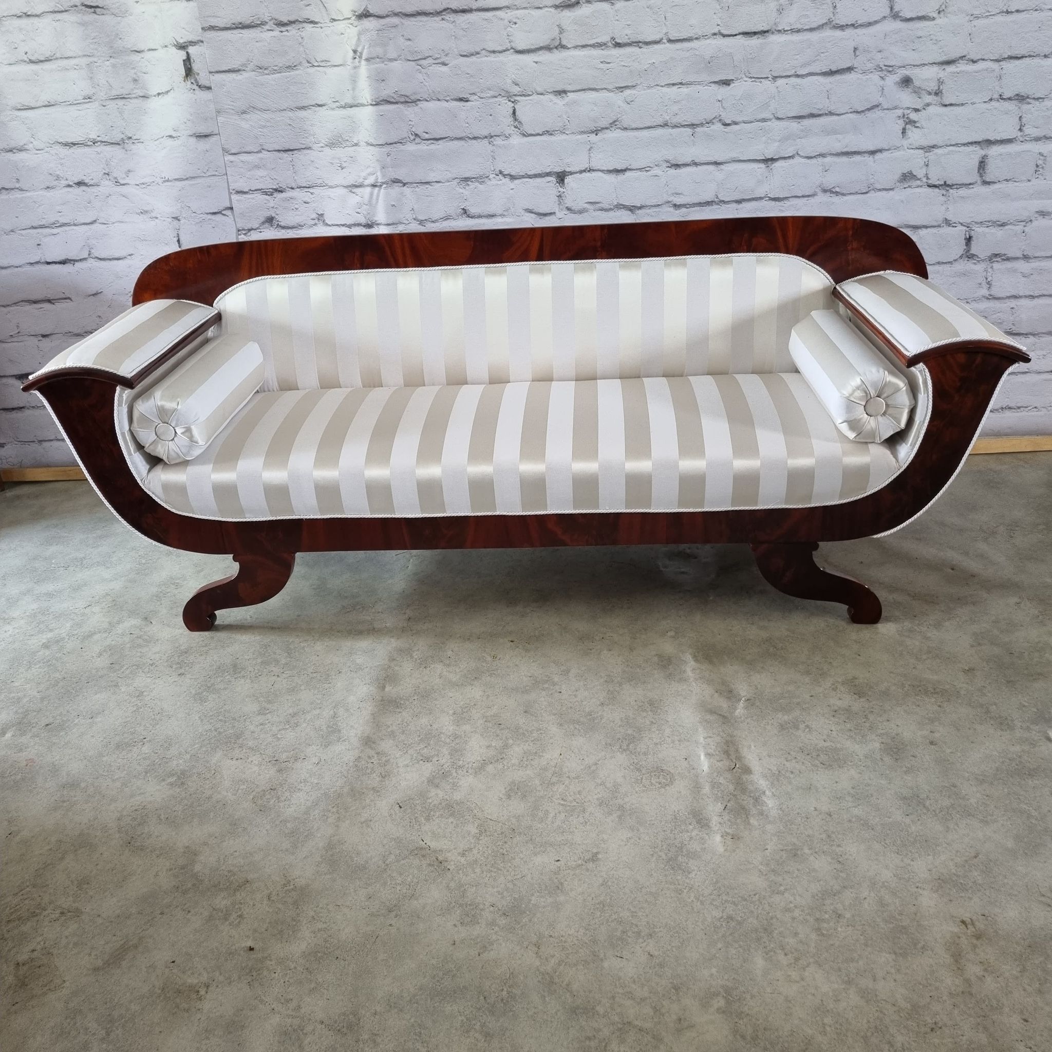 Biedermeier french sofa restored, reupholstered