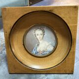 Portrait of a woman - miniature in the 18th century style