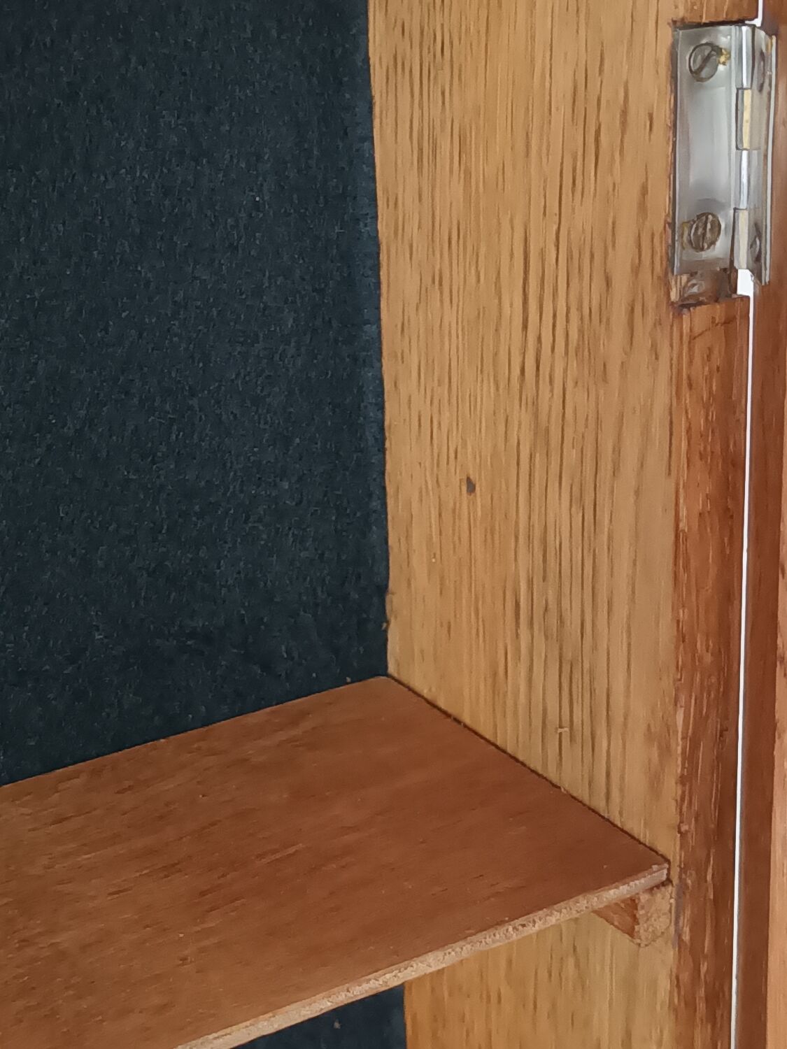 Vintage oak wall display case