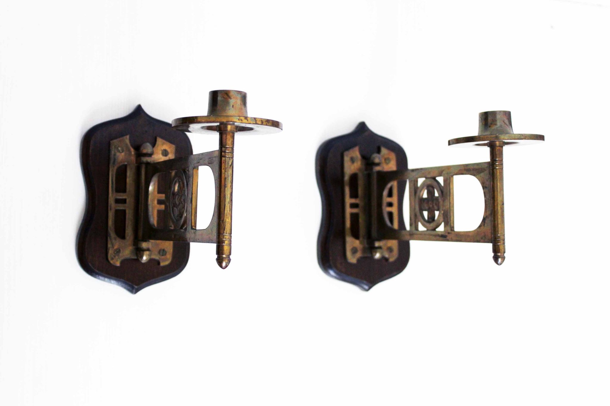Pair of wall candle holders