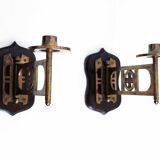 Pair of wall candle holders
