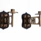 Pair of wall candle holders