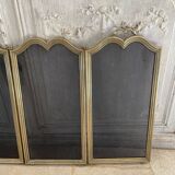 Italian brass fire screen with 4 panels