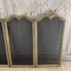 Italian brass fire screen with 4 panels
