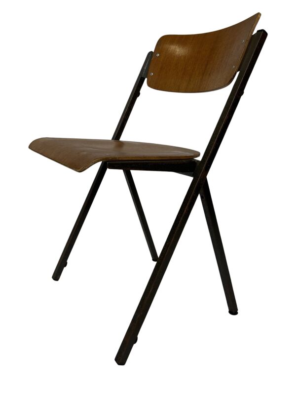 Ensemble De Quatre Chaises Compass 1960 Chaises D'école Design Néerlandais
