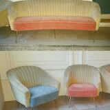 Design club Chair Italian years 50-60 bi color