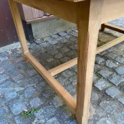 Renovated extendable farmhouse table in solid wood 140-240cm 1960