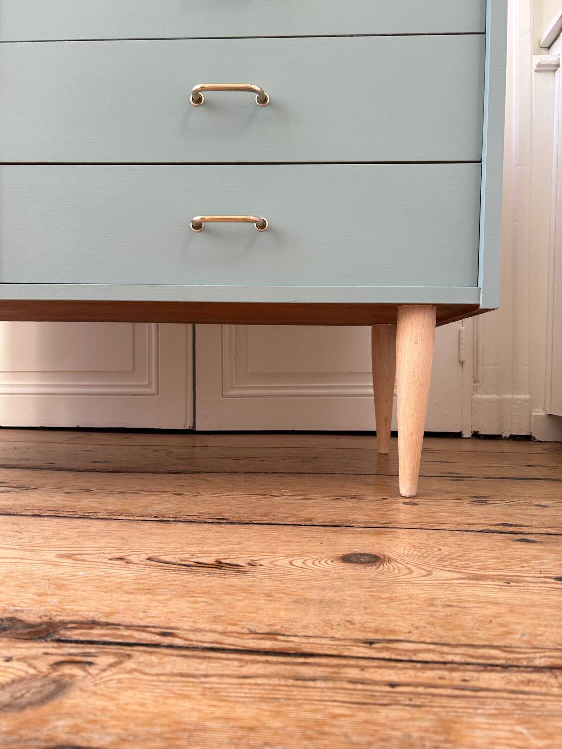 Vintage sideboard revisited in Almond Sarah Lavoine collection (Resources)