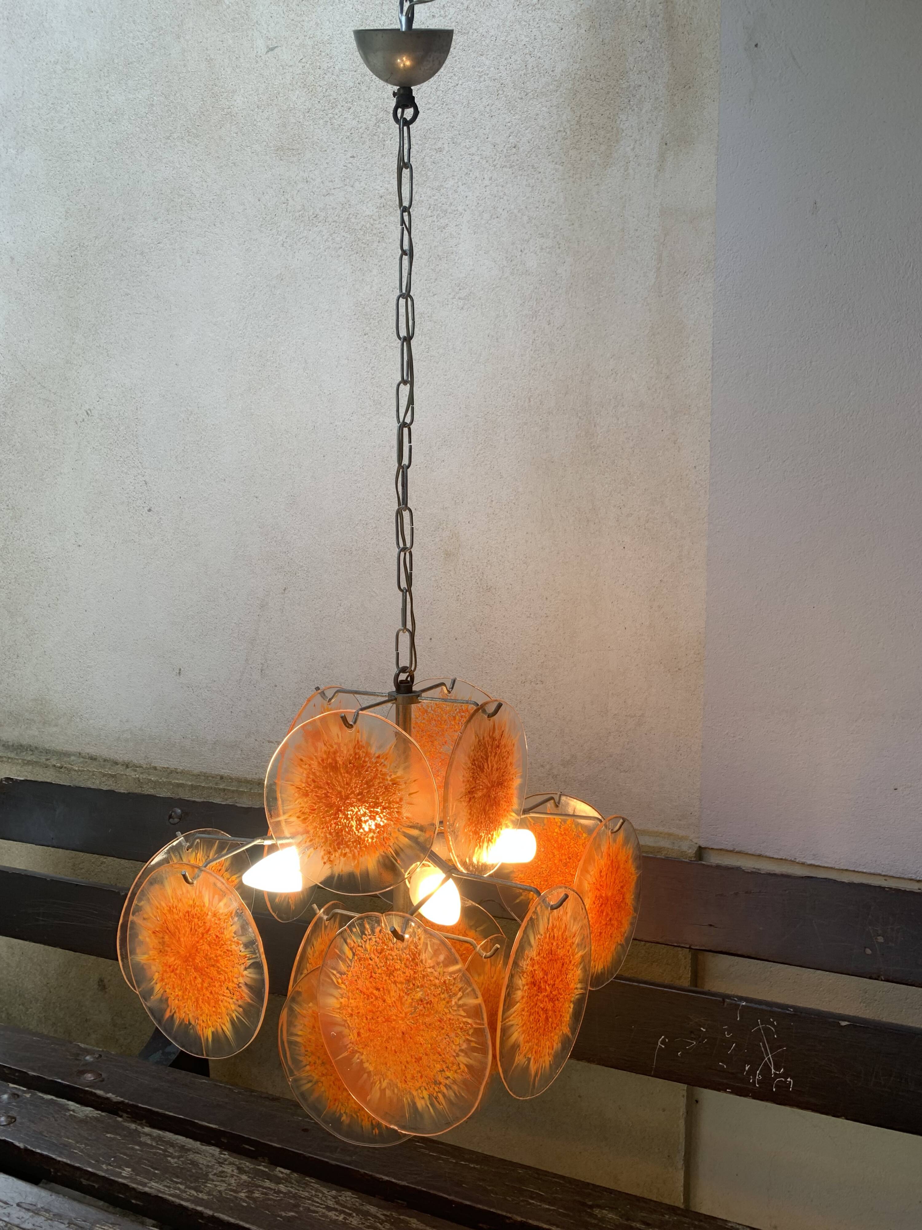 Blown glass chandelier from Murano