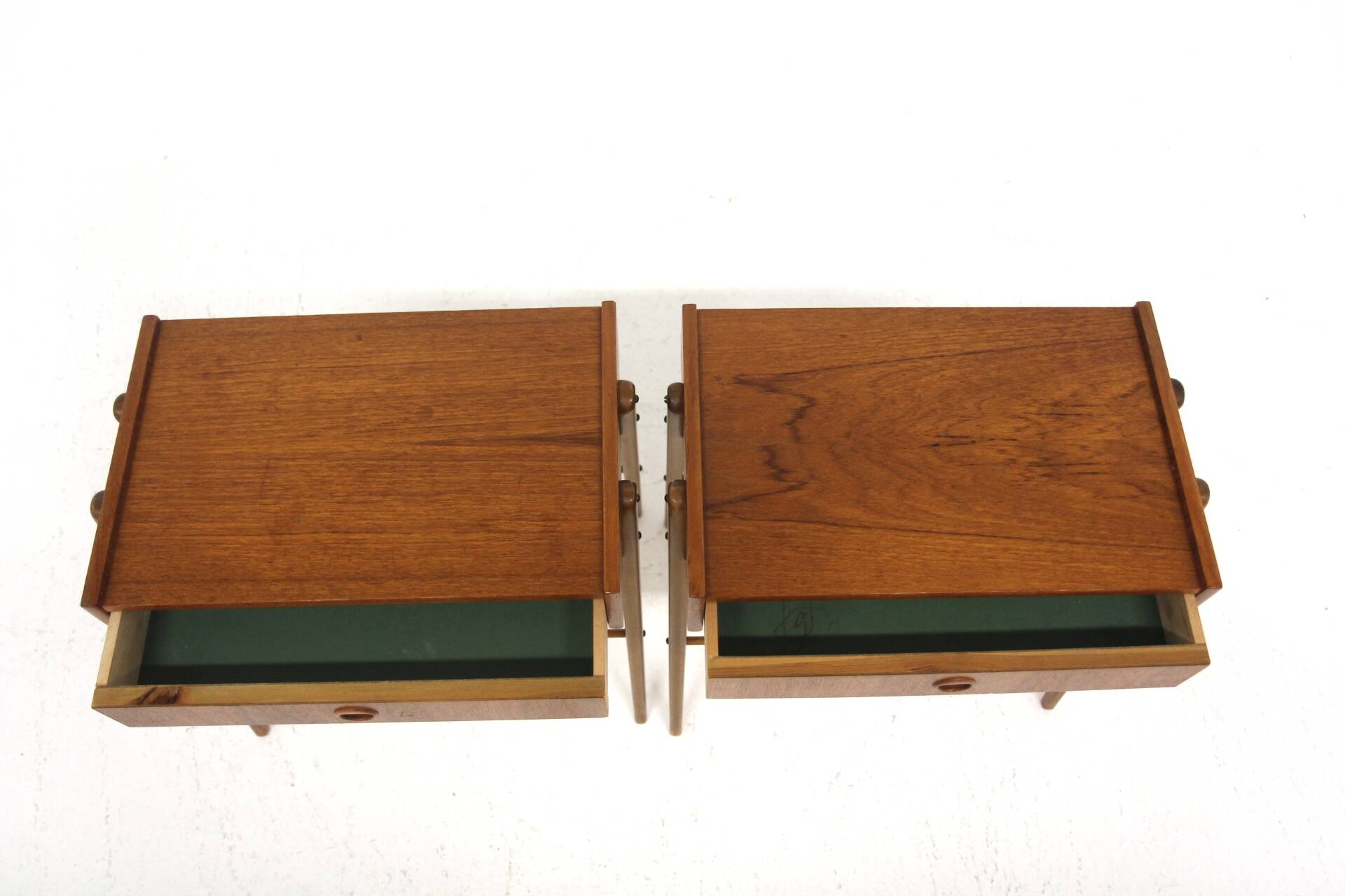 Set of 2 Scandinavian teak bedside tables, Carlström, Sweden, 1960
