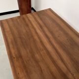 1900 solid walnut desk with two drawers
