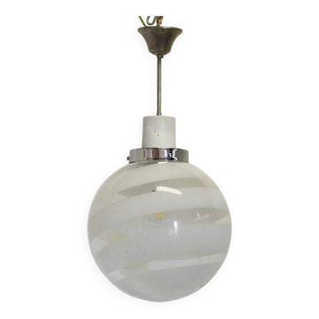 Suspended Murano glass lamp attributed to Venini, 1970s.