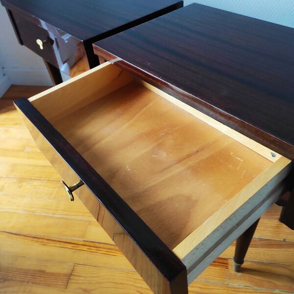 Paire de tables de chevet vintage 1966