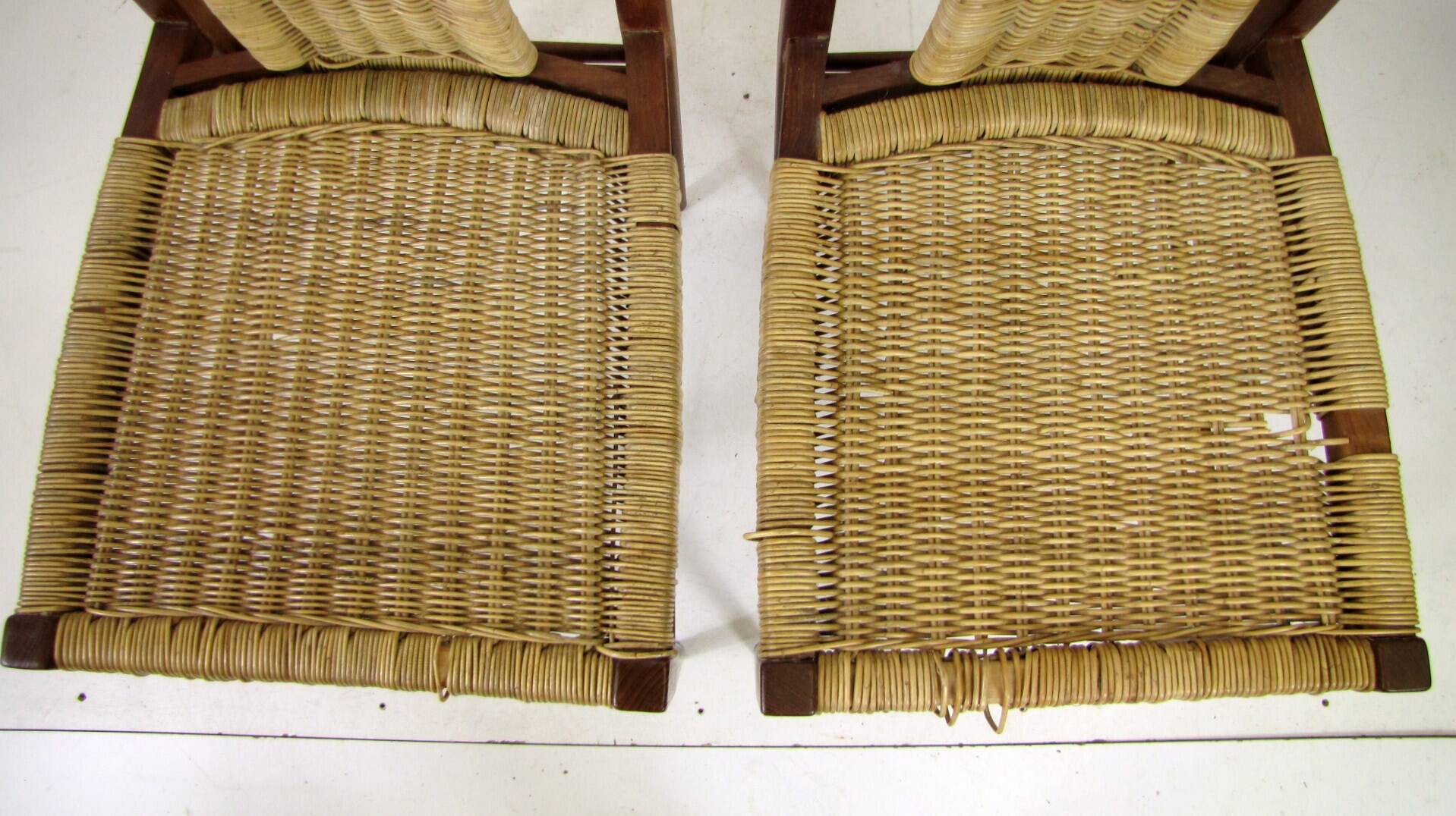 A pair of chairs by rudolf frank for lucas schnaidt, germany 1962