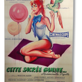 Original movie poster 1955.Brigitte Bardot.Cette sacred gamine.120x160.entoilee