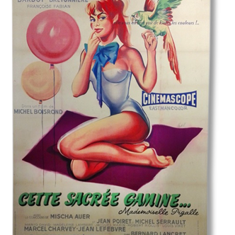 Original movie poster 1955.Brigitte Bardot.Cette sacred gamine.120x160.entoilee