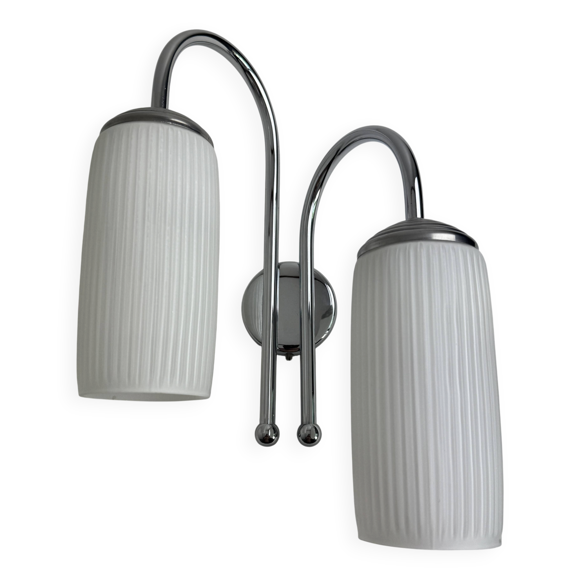 Vintage 1970 asymmetrical double wall light