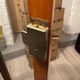 Vintage curved display case in wood and glass – Art Deco style / 1940s