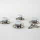 Ensemble de tasses à espresso, design italien, années 1980, fabriqué en Italie.