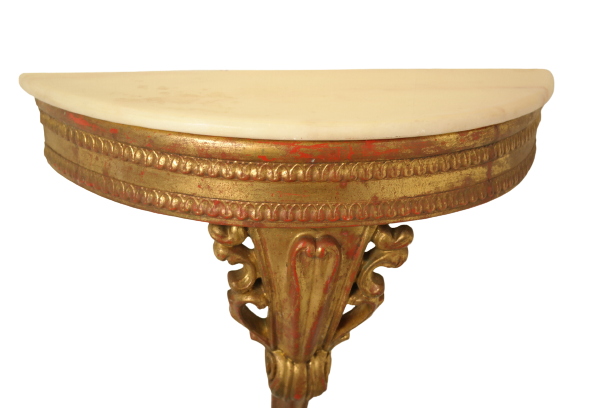 Antique style wall console Italy gilded wood