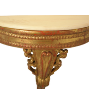 Console murale style antique Italie bois doré