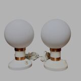 Ensemble tafellampen vintage Drukov, Tsjechoslowakije 1970