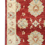 Traditional Red Wool Area Rug Ziegler Carpet- 77x121cm