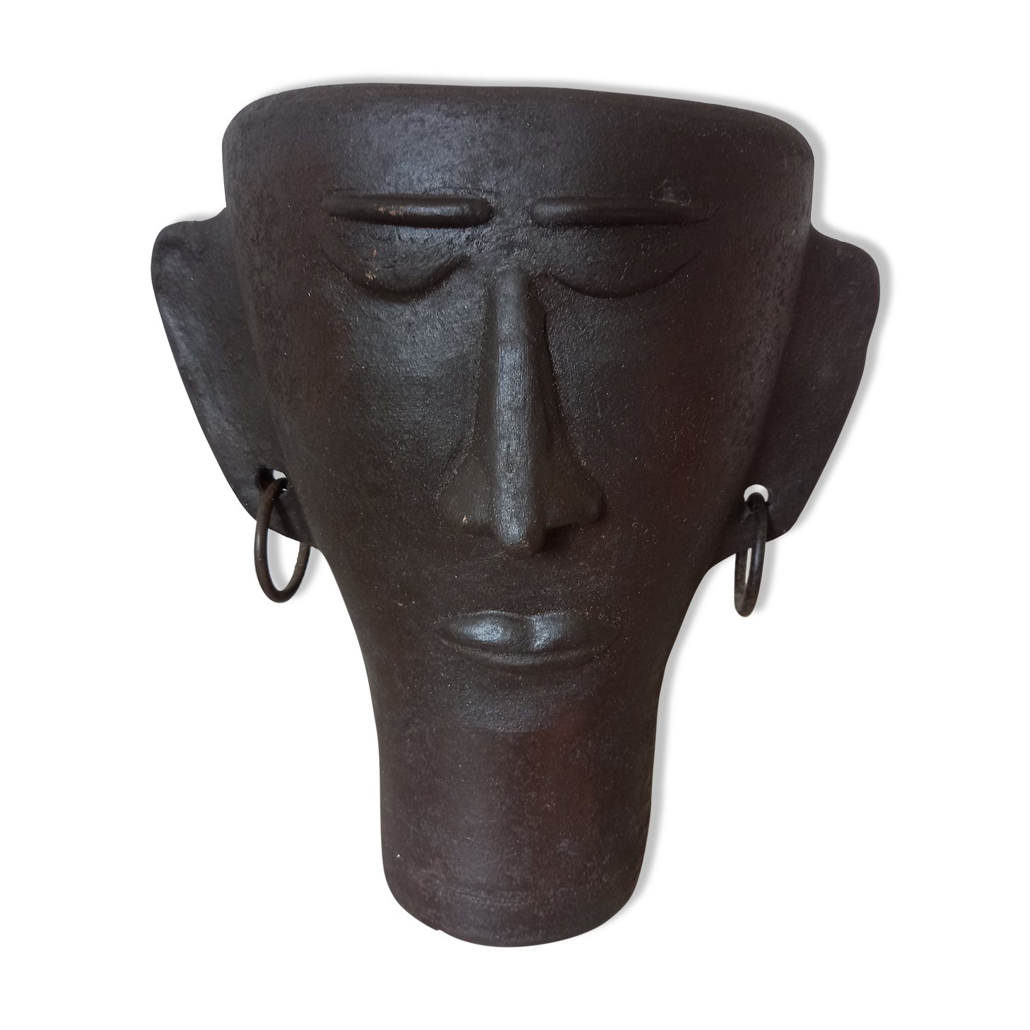 Vintage head/face pot cover