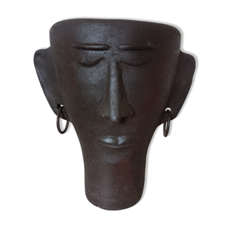 Cache pot tête / visage vintage