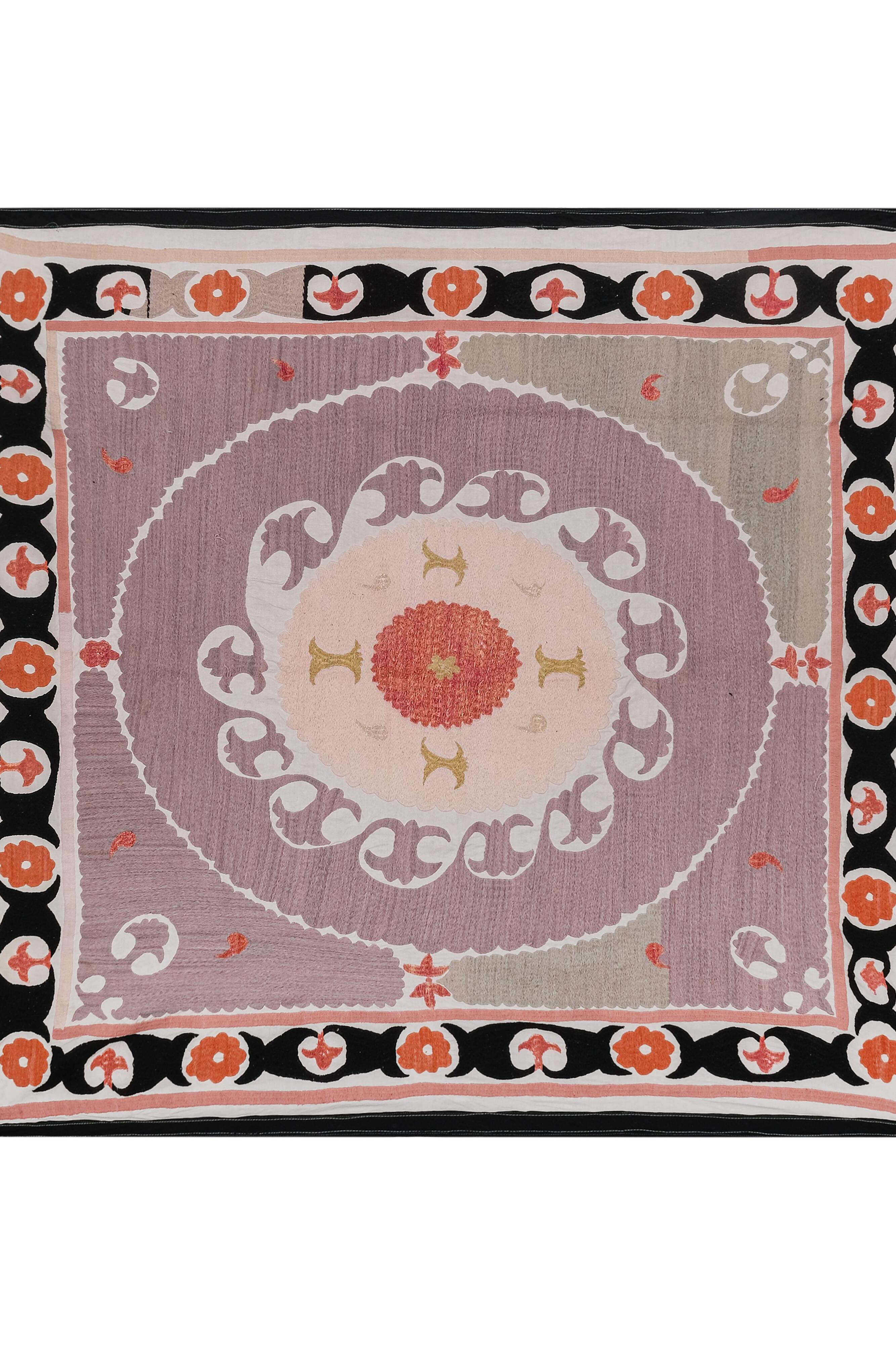 Hand knotted rug, vintage Turkish rug 120x137 cm