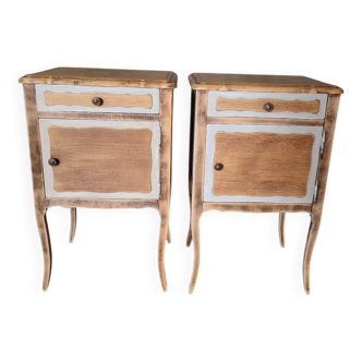 Set of two vintage bedside tables