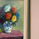 Original Swedish Oil on Canvas – “Asters in a Ceramic Vase” by Eric Lundgren – Signed – Vintage and Framed – 60 × 54 cm (23.6" × 21.3")