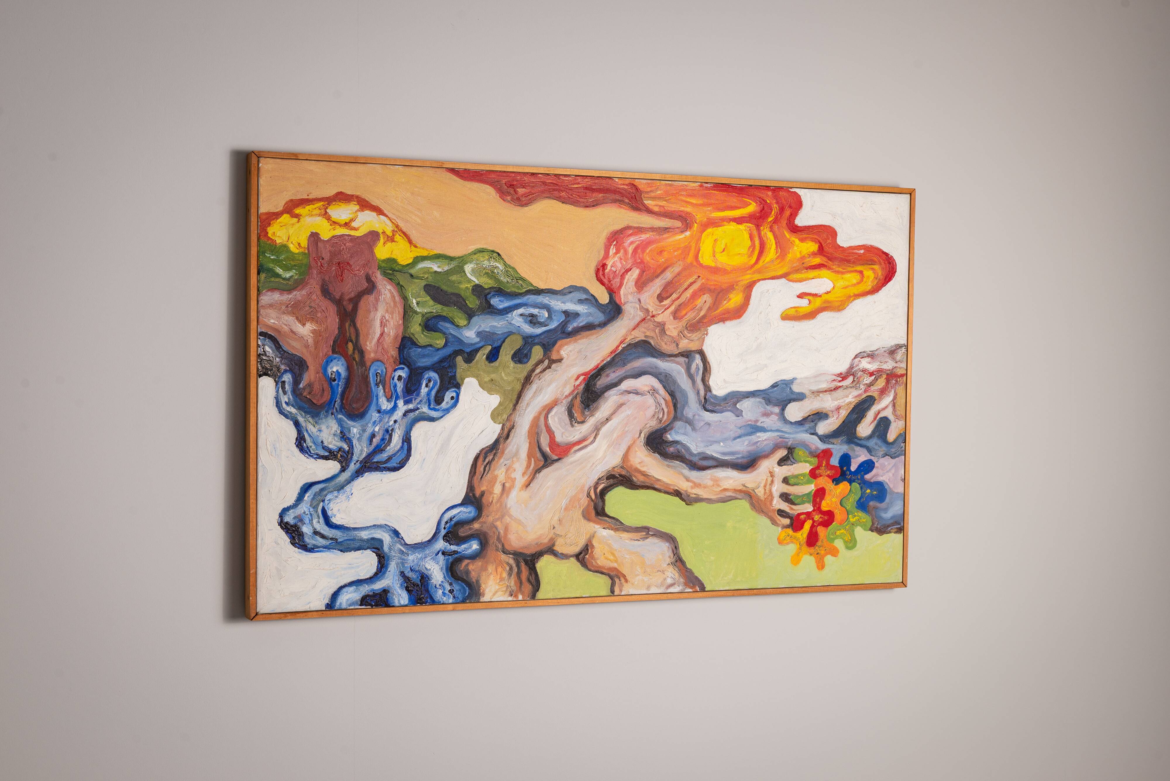 Abstract painting of a figure under the sun - 1 of 2